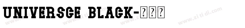 UniversCE Black字体转换